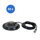 Krabice s 20 kusy magnetické základny PNI 145/PL 145 mm obsahuje 4m kabel a zástrčku PL259