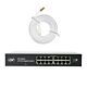 PNI SW016 Switch Package, 16 x 10/100/1000 Mbps, gigabitová kovová skříň a 3M CAT8 patch PNI U8030W
