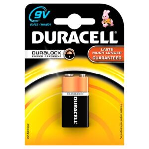 9V alkalická baterie Duracell Duralock