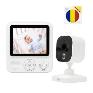 Videochůvička PNI BM280 s bezdrátovým displejem 2,8 palce, 2,4 GHz a samolepicí podložkou.