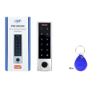 Package klávesnice PNI DK350 Access Control s Wi-Fi aplikací Tuya a 10bc tag TEM01 125 KHz 64 bit