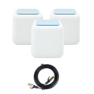 Balíček gigabitového Wi-Fi Mesh systému PNI GB1200 a plochý síťový kabel 1bc S/STP CAT7 PNI U7015B 1,5 m