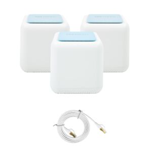 Balíček gigabitového Wi-Fi Mesh systému PNI GB1200 a plochý síťový kabel 1bc S/STP CAT8 PNI U8015W 1,5 m