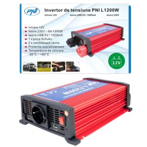 PNI L1200W 12V napájecí střídač