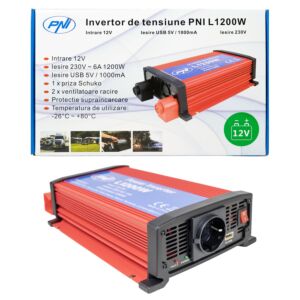 Napěťový měnič PNI L1200W napájecí zdroj 12V 230V