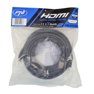 Vysokorychlostní kabel 1.4V HDMI PNI H1500, plug-in, Ethernet, pozlacený, 15m