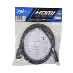 HDMI PNI H150 vysokorychlostní kabel 1,4 V, zástrčka, Ethernet, pozlacený, 1,5 m