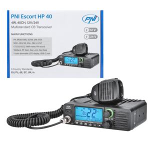 Rádiová stanice CB PNI Escort HP 40 multistandard, 4W, AM, FM, 12-24V, ASQ, RF Gain