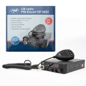 CB PNI radiostanice HP 8024 Escort s nastavitelným zdrojem ASQ a 12V-24V