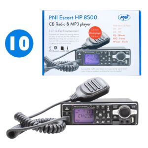 Krabice s 10 ks CB rádiové stanice a MP3 přehrávače PNI