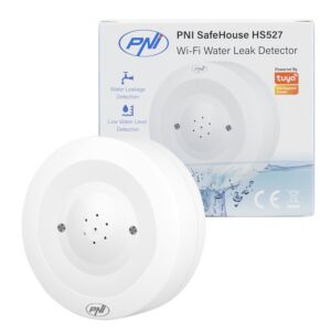 Detektor záplavového senzoru PNI SafeHouse HS527 s Wi-Fi, se zvukovým alarmem 80 dB, vestavěným reproduktorem, pro záplavy a