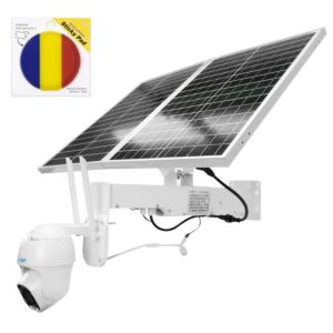 PNI IP60 Live PTZ video dohledová kamera s panelem solárního panelu, 2MP, GSM 4G a Sticky Pad Flag