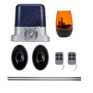 Sada pro automatizaci brány PNI AP800D obsahuje 4m motorový stojan, fotobuňky, dálkové ovládání, lampu, 230V vývoj 1100 N a 8