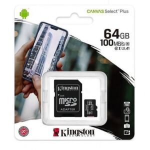 Paměťová karta MicroSD Canvas Select Plus, 64 GB, 100 MB / s, s adaptérem