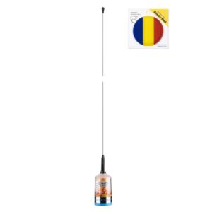 CB anténní sada PNI TRUCKER 9000 PL s LED, délka 140 cm, 26-28 MHz, 1000 W s lepící podložkou a vlaječkou v ceně