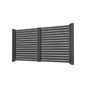 Sada hliníkových křídlových bran PNI MAB3000S se dvěma křídly o délce 1,5 m a výšce 1,7 m