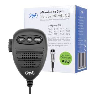 6pinový mikrofon pro radiostanice PNI Escort HP 8000L/8001L/8024/9001 PRO/9500/8900