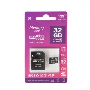 Paměťová karta PNI MicroSD 32GB s SD adaptérem