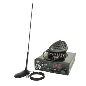 CB PNI ESCORT Sada rádiových stanic HP 8024 ASQ 12 / 24V + Anténa CB PNI Extra 45 s magnetem