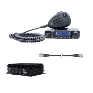 Rádiová stanice CB PNI Escort HP 6500 multistandard, 4W, AM-FM, 12V, ASQ + zesilovač RX-TX KL203P, AM-FM-SSB, 100W, 12V 