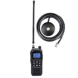 PNI Escort HP 92 Multi Standard 4W, 12-24V AM-FM přenosná sada CB rádiové stanice s magnetickou základnou BNC