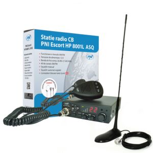 CB PNI ESCORT Sada rádiových stanic HP 8001L ASQ + Sluchátka HS81L + Anténa CB PNI Extra 45 s magnetem