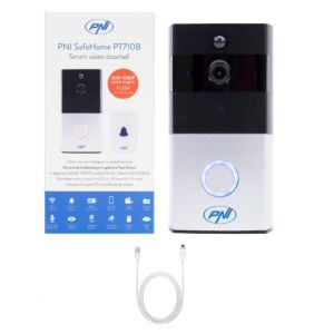PNI SafeHome PT710B WiFi HD, balíček P2P Smart Video Intercom a kabel USB 2.0 na Micro USB 1m