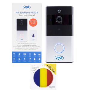 PNI SafeHome PT710B WiFi HD, P2P a balíček Sticky Pad Flag Smart Video Intercom