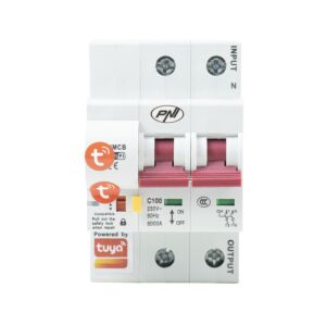 PNI SafeHome PT802P WiFi inteligentní automatická pojistka, 2P, 100A, ovládání přes internet, mobilní aplikace Tuya Smart,
