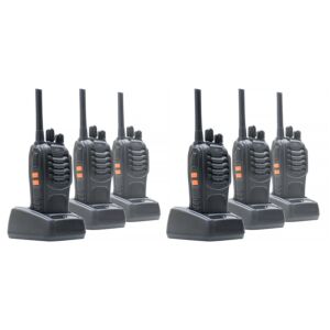 Sada 6 přenosných rádiových stanic PNI PMR R40 PRO včetně baterií, nabíječek a sluchátek