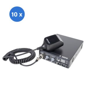 Přístroj s 10bc CB rádiovou stanicí CRT S Mini, dvojité napětí, 12/24V, 4W, s ASQ, AM-FM