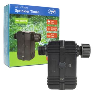 Inteligentní ovladač pro zavlažování PNI SWI170, Wi-Fi, připojení 3/4 nebo 1/2, 1700 l/h, ovládání aplikace Tuya, comp