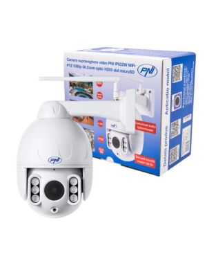 Video monitorovací kamera PNI IP652W WiFi PTZ 1080p 2MP 5X Optický zoom H265 Slot microSD Noční vidění 50m IP66 Det alarm
