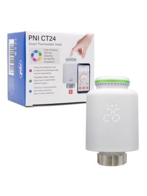 Chytrá termostatická hlavice PNI CT24 pro radiátor, mobilní aplikace Tuya Smart