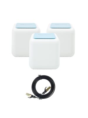Balíček gigabitového Wi-Fi Mesh systému PNI GB1200 a plochý síťový kabel 1bc S/STP CAT7 PNI U7015B 1,5 m