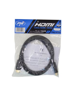 HDMI PNI H150 vysokorychlostní kabel 1,4 V, zástrčka, Ethernet, pozlacený, 1,5 m