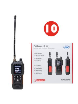 Krabice s 10 ks přenosných CB rádiových stanic PNI Escort HP 102