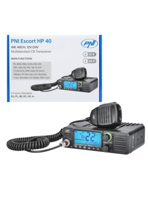 Rádiová stanice CB PNI Escort HP 40 multistandard, 4W, AM, FM, 12-24V, ASQ, RF Gain