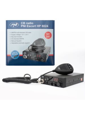 CB PNI radiostanice HP 8024 Escort s nastavitelným zdrojem ASQ a 12V-24V