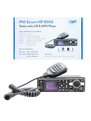 Rádiová stanice HP 8500 ASQ PNI Escort CB a MP3 obsahuje sluchátka HS81 a HS71