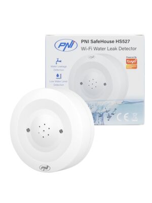 Detektor záplavového senzoru PNI SafeHouse HS527 s Wi-Fi, se zvukovým alarmem 80 dB, vestavěným reproduktorem, pro záplavy a