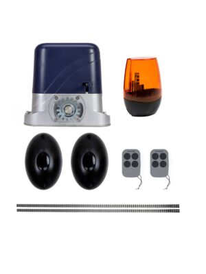 Sada pro automatizaci brány PNI AP800D obsahuje 4m motorový stojan, fotobuňky, dálkové ovládání, lampu, 230V vývoj 1100 N a 8