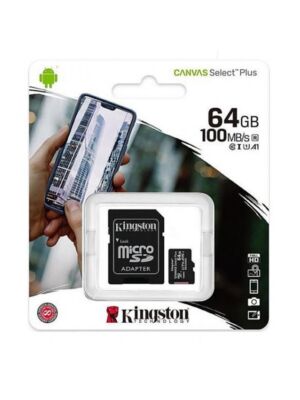 Paměťová karta MicroSD Canvas Select Plus, 64 GB, 100 MB / s, s adaptérem