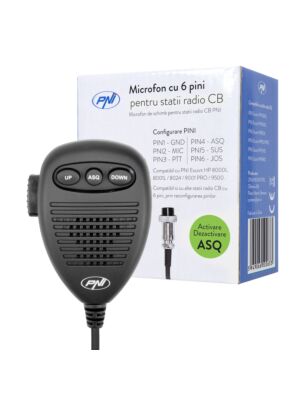 6pinový mikrofon pro radiostanice PNI Escort HP 8000L/8001L/8024/9001 PRO/9500/8900