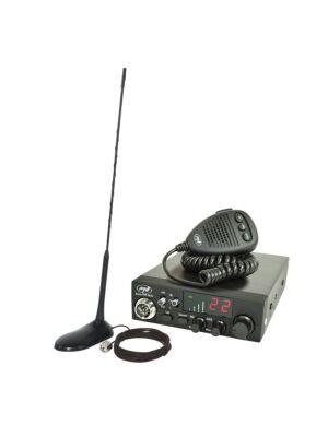 CB PNI ESCORT Sada rádiových stanic HP 8024 ASQ 12 / 24V + Anténa CB PNI Extra 45 s magnetem