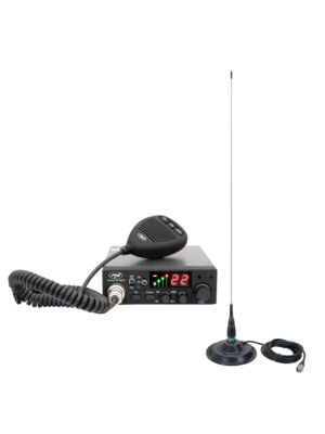 Sada CB Radio Station PNI Escort HP 8001L ASQ + CB Antenna PNI ML145 s magnetem 145/PL
