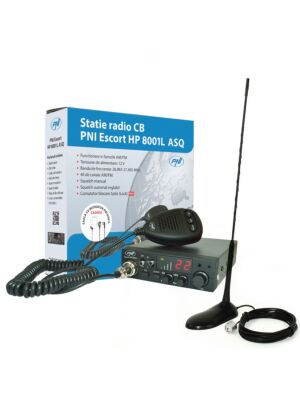 CB PNI ESCORT Sada rádiových stanic HP 8001L ASQ + Sluchátka HS81L + Anténa CB PNI Extra 45 s magnetem