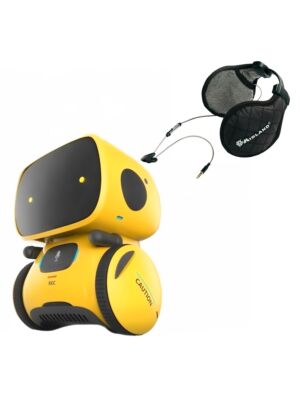 PNI Robo One interaktivní balíček chytrého robota, hlasové ovládání, dotyková tlačítka, žlutá + sluchátka Midland Subzero
