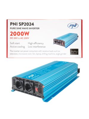 Měnič napětí PNI SP2024 24V napájení 230V výstup 2000W čistá sinusová vlna