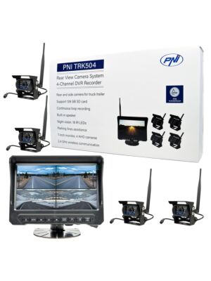 PNI TRK504 bezdrátová video monitorovací sada pro nákladní DVR s LCD monitorem a 4 kamerami